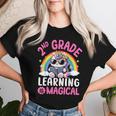 2Nd Grade Unicorn Cat Magical Caticorn Back Tochool レディースTシャツ 彼女への贈り物