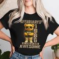 60歳 1966年2月 テディベア 60歳 誕生日 男性 女性 レディースTシャツ 彼女への贈り物