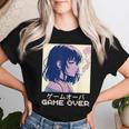 90S Japanese Sad Anime Girl Game Over Vaporwave Aesthetic Women T-shirt Gifts for Her