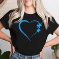 Autism Autism Awareness Autism Mom Love レディースTシャツ 彼女への贈り物