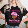 It's My Birthday Aquarius Black Woman Pink Camo Women T-shirt Gifts for Her