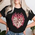 Long Live Hot Moms Retro Mom Humor Quote Women T-shirt Gifts for Her