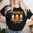 Pharmacy Squad Pharmacist Pumpkin Fall Thanksgiving Women T-shirt Gifts for Her