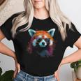 Red Panda サングラスアートワーク レディースTシャツ 彼女への贈り物