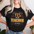 Retro Profession I'm The Teacher レディースTシャツ 彼女への贈り物