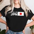Team Jpn 日本国旗 チームジャパン 日の丸 男性 女性 子供 応援 チーム レディースTシャツ 彼女への贈り物