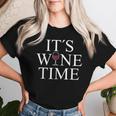 Wine Lovers Wine Time 赤ワインワインメーカー レディースTシャツ 彼女への贈り物
