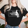 ザ・ホース・フェイス The Horse Face 午年 馬【十二支 干支】2026年 ブランド パロディ レディースTシャツ 彼女への贈り物