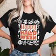 ハッピーハロウィン 子供 大人 男性 女性 キュート ビンテージ レディースTシャツ 彼女への贈り物