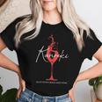 還暦祝い ワイン好き 酒好き 父 母 男性 女性 60歳お祝い Aged With Grace And Wine レディースTシャツ 彼女への贈り物