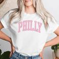 Philly Pink Retro Preppy Throwback Philadelphia Girls Womens Women T-shirt Gifts for Her