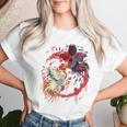 Rooster Cock Fight Chicken ノベルティ ファーマーズギフト レディースTシャツ 彼女への贈り物