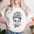 Saints Girl Messy Bun Women T-shirt Gifts for Her