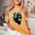 Gorilla Flowers モンキーアニマルプリントアート ゴリラ レディースオーバーサイズコンフォートTシャツ Mustard