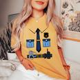 子供の男性の女性の警察官の衣装 レディースオーバーサイズコンフォートTシャツ Mustard