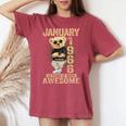 60歳 1966年1月 テディベア 60歳 誕生日 男性 女性 レディースオーバーサイズコンフォートTシャツ Crimson