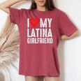 I Love My Latina Girlfriend レディースオーバーサイズコンフォートTシャツ Crimson