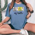 Mama Of Both Baseball Softball Mom Mother's Day Women's Oversized Comfort T-shirt Blue Jean