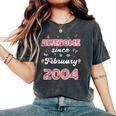 2004年2月から素晴らしい花、2004年2月の誕生日。 レディースオーバーサイズコンフォートTシャツ Pepper