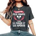 Jeuis Une Filleimple J'aime La Chasse Et Les Apéros T-shirt oversize confortable pour femme Pepper