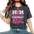 Mom Of The Birthday Girl Family Pink Bow Family Party Women's Oversized Comfort T-Shirt Pepper