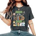 Mom Of The Wild One 1St Birthday Family Safari Jungle Party Women's Oversized Comfort T-Shirt Pepper