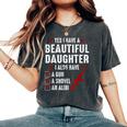 メンズ Yes I Have A Beautiful Daughters I Also Havearcastic レディースオーバーサイズコンフォートTシャツ Pepper