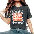 ハッピーハロウィン 子供 大人 男性 女性 キュート ビンテージ レディースオーバーサイズコンフォートTシャツ Pepper