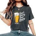 ビール ハッピー ビール好き Don't Worry Beer Happy Beer Drinker レディースオーバーサイズコンフォートTシャツ Pepper