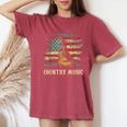 Country Music Outlaw Western Usa Patriotic Vintage Guitar Men Women's Oversized Comfort T-Shirt Blue Jean
