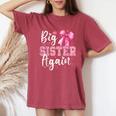 Big Sister Again Coquette Big Sister Girls Toddlers Women's Oversized Comfort T-Shirt Crimson