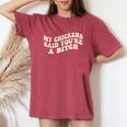 My Chickens Said You're A Bitch Farmer Chicken Lover Women's Oversized Comfort T-Shirt Crimson My Chickens Said You're A Bitch Farmer Chicken Lover Women's Oversized Comfort T-Shirt Crimson