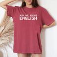 English Teacher In English Teaching Chool Quote レディースオーバーサイズコンフォートTシャツ Crimson