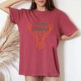 Iam Il Meister Jaegermeister Papà Mamma Cervo T-shirt comoda oversize da donna Crimson