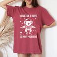 Koala Dad Mompace ヒューストン問題コアラ レディースオーバーサイズコンフォートTシャツ Crimson