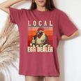 Local Egg Dealer Farm Chicken Farmer Women's Oversized Comfort T-Shirt Crimson Local Egg Dealer Farm Chicken Farmer Women's Oversized Comfort T-Shirt Crimson