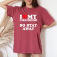 I Love My Girlfriend I Love My Girlfriendotay Away レディースオーバーサイズコンフォートTシャツ Crimson