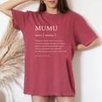 Mumu Definition おばあちゃん母の日パーティー レディースオーバーサイズコンフォートTシャツ Crimson