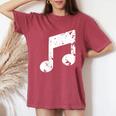 Nota Musical Cuello Camiseta extragrande cómoda para mujer Crimson