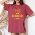 Retro Profession I'm The Teacher レディースオーバーサイズコンフォートTシャツ Crimson