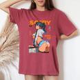 Waifu セクシー アニメ 女の子 モデル 表紙 和風 レディースオーバーサイズコンフォートTシャツ Crimson