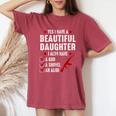 メンズ Yes I Have A Beautiful Daughters I Also Havearcastic レディースオーバーサイズコンフォートTシャツ Crimson