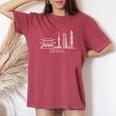 ソウルシティ韓国お土産ギフト 男性 女性 レディースオーバーサイズコンフォートTシャツ Crimson