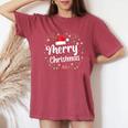 メリークリスマスライト サンタハット クリスマス ファミリー 男性 女性 キッズ レディースオーバーサイズコンフォートTシャツ Crimson
