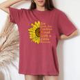 獅子座 ひまわり 花 恋人 7月8月誕生日 レディースオーバーサイズコンフォートTシャツ Crimson