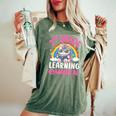 2Nd Grade Unicorn Cat Magical Caticorn Back Tochool レディースオーバーサイズコンフォートTシャツ Moss