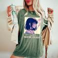 90S Japanese Sad Anime Girl Game Over Vaporwave Aesthetic Women's Oversized Comfort T-Shirt Moss