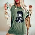 Anime Girl Goth Bunny Grunge Gothic Cute E-Girl Outfit Women's Oversized Comfort T-Shirt Moss