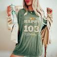Happy 103Rd Birthday 103歳 女性 男性 誕生日パーティー 長袖tシャツ レディースオーバーサイズコンフォートTシャツ Moss