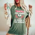 Jeuis Une Filleimple J'aime La Chasse Et Les Apéros T-shirt oversize confortable pour femme Moss